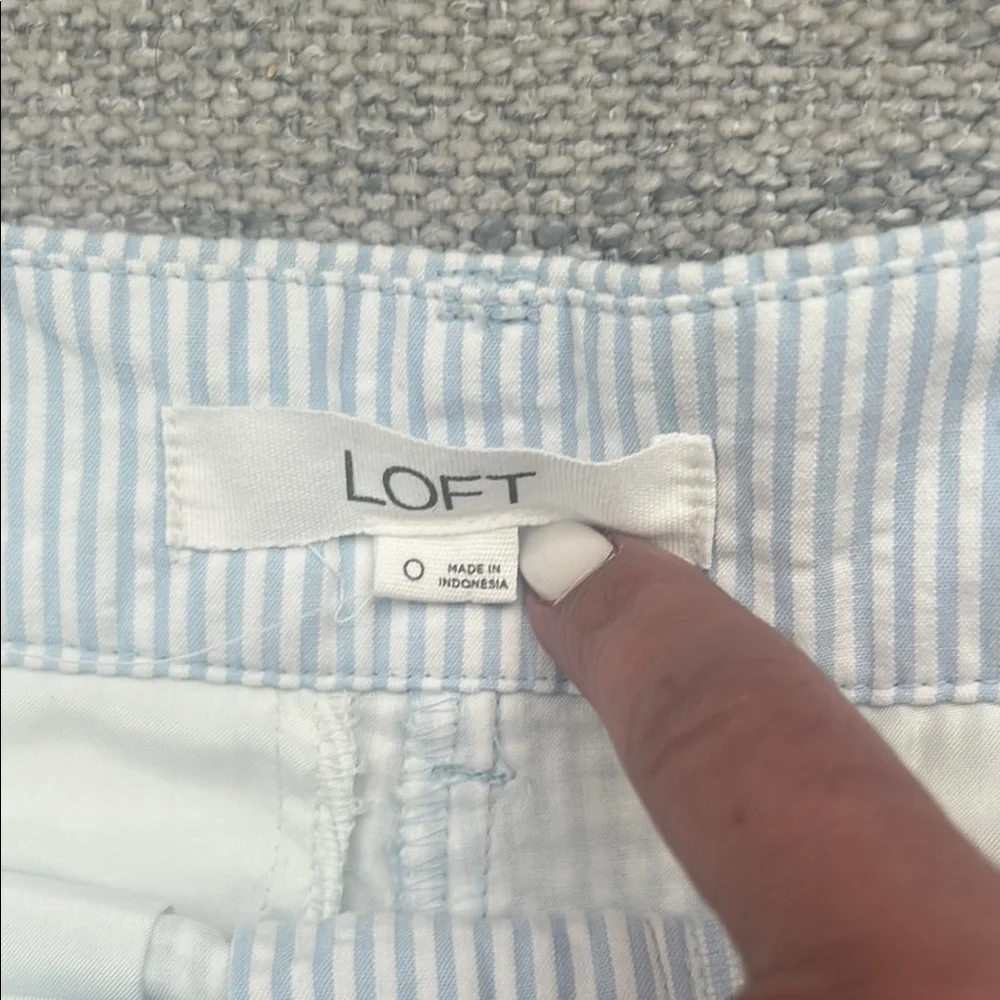 Loft Blue Striped Shorts - Picture 3 of 4